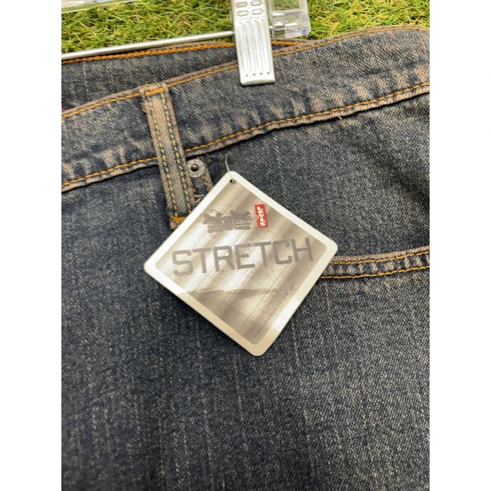 Levis 514 Jeans Mens 36x30 Blue Stretch Denim Regular Fit Dark Wash Straight Leg